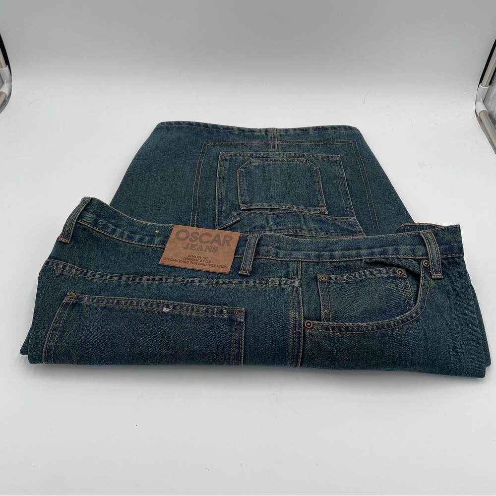 Mens Denim Cargo Shorts Size 46 Blue Cotton Oscar Jeans